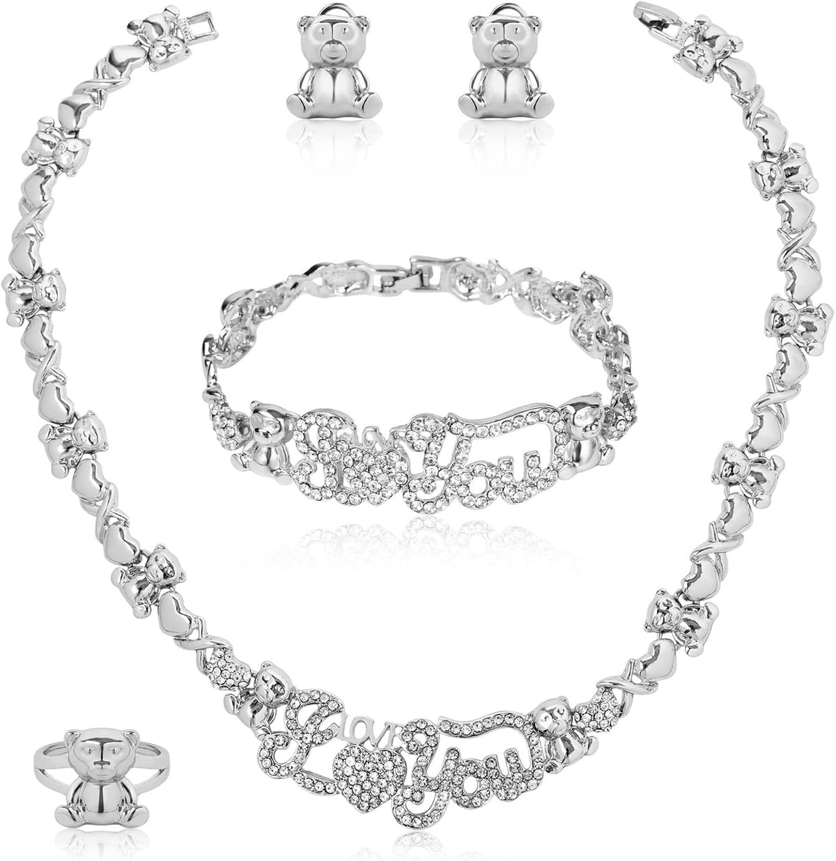 Conjuntos de joyas de oro para mujer, conjuntos de joyas de oro XOX...