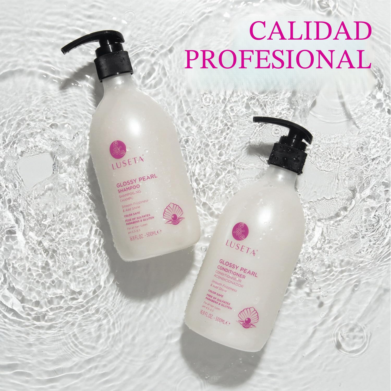 Set de champú y acondicionador Luseta de perla brillante, suaviza y...