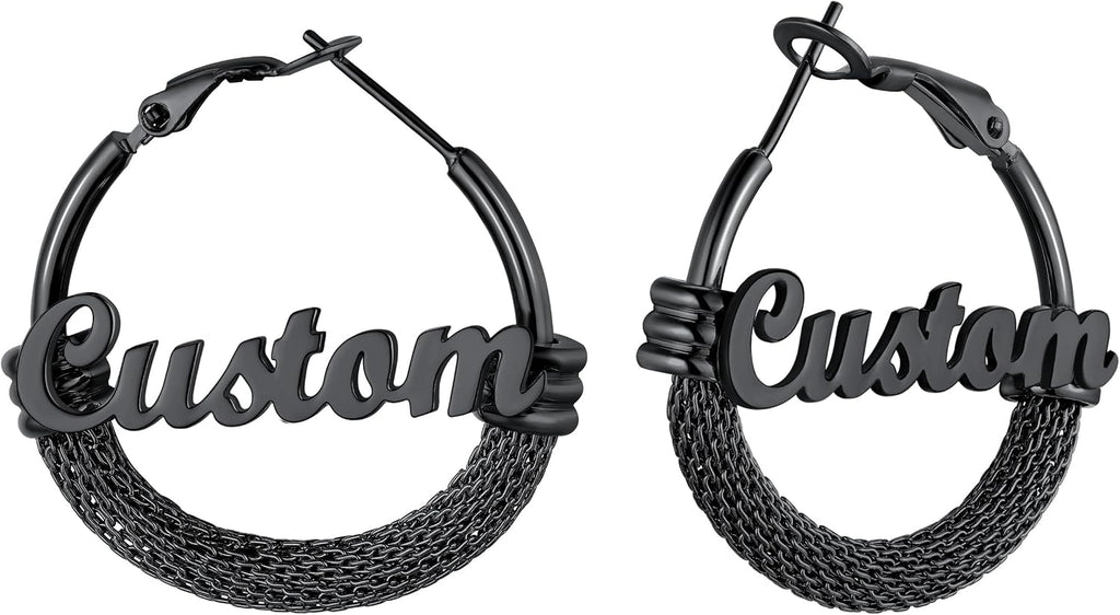 PROSTEEL 12\/16\/24\/32\/40 Pulgadas Aretes de Aro Gruesos para Muj...