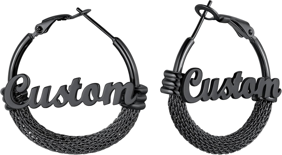 PROSTEEL 12\/16\/24\/32\/40 Pulgadas Aretes de Aro Gruesos para Muj...