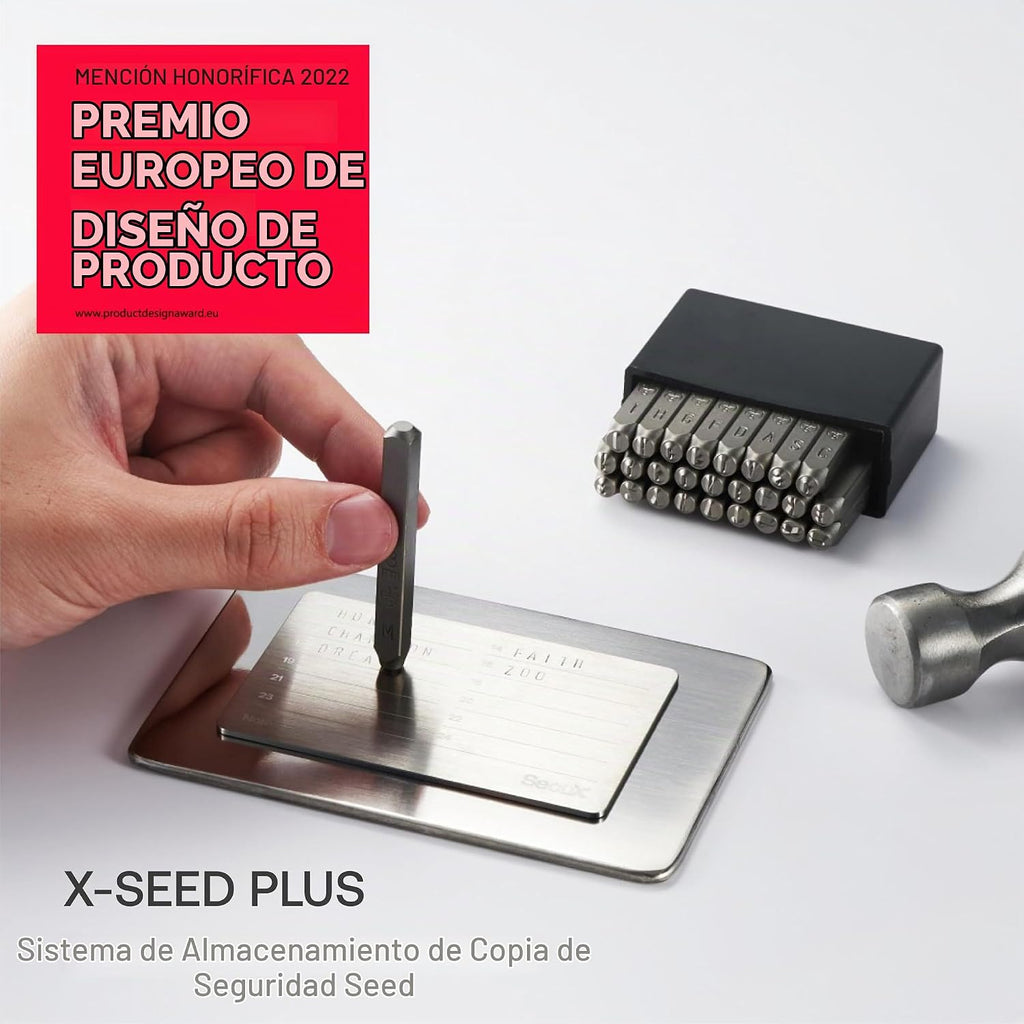 SecuX XSEED Plus - Cartera segura de Bitcoin Placas de acero para a...