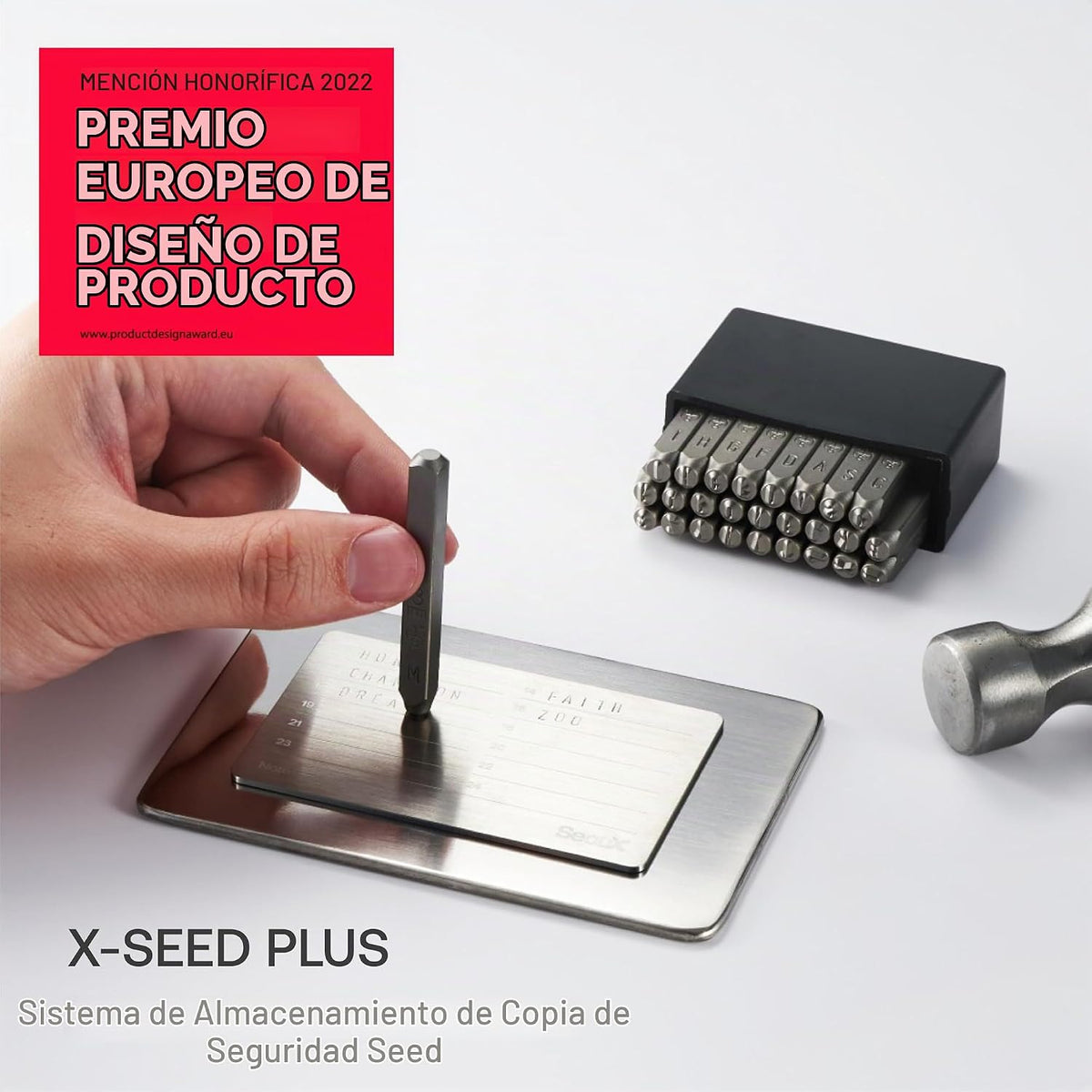 SecuX XSEED Plus - Cartera segura de Bitcoin Placas de acero para a...