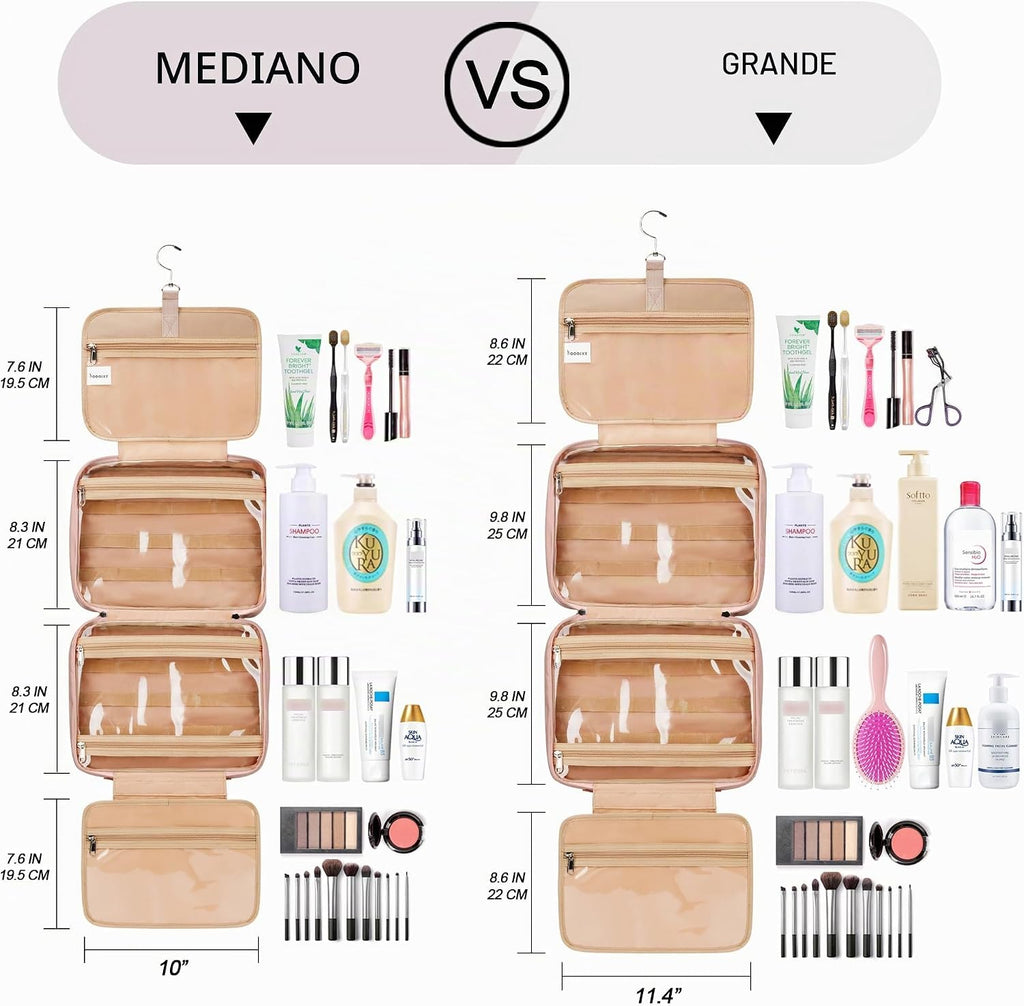 Neceser colgante de viaje para mujer, con compartimento organizador...