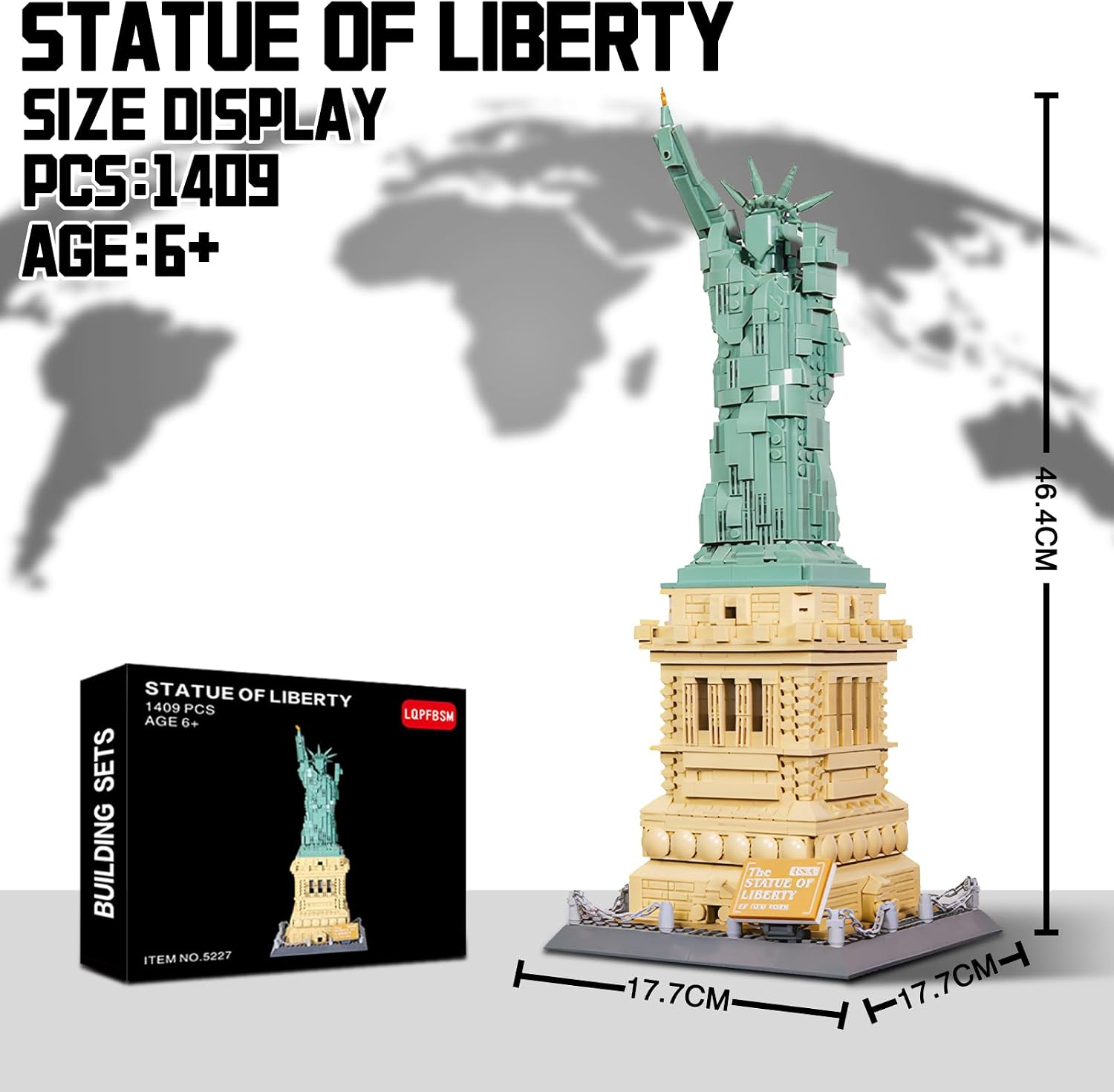 LQPFBSM Conjunto de Bloques de Construcción de la Estatua de la Lib...