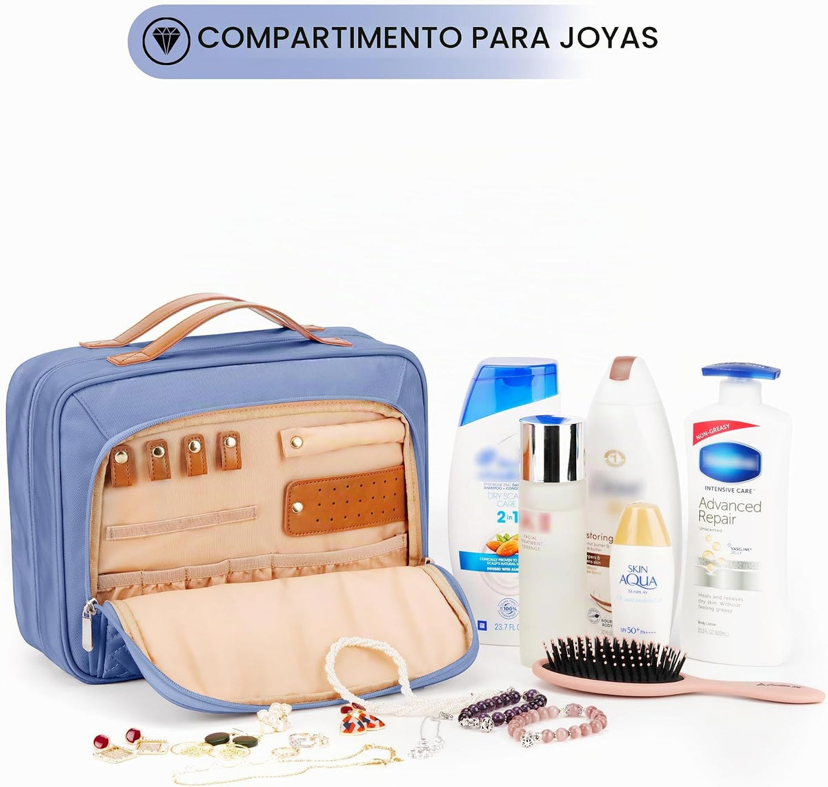 Neceser colgante de viaje para mujeres y hombres, con 6 fundas de s...