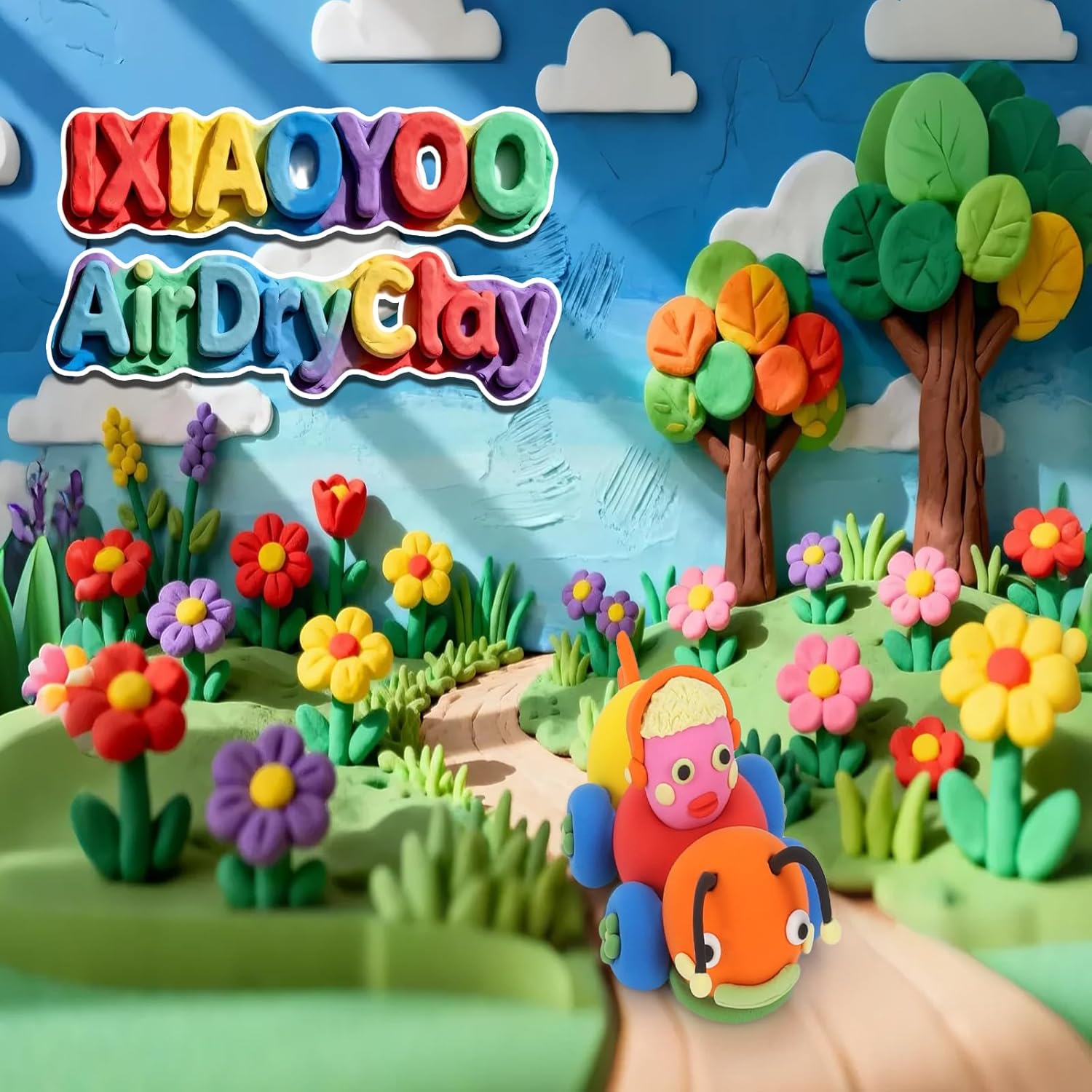 Ixiaoyoo Arcilla seca al aire para niños, kit de arcilla mágica de...