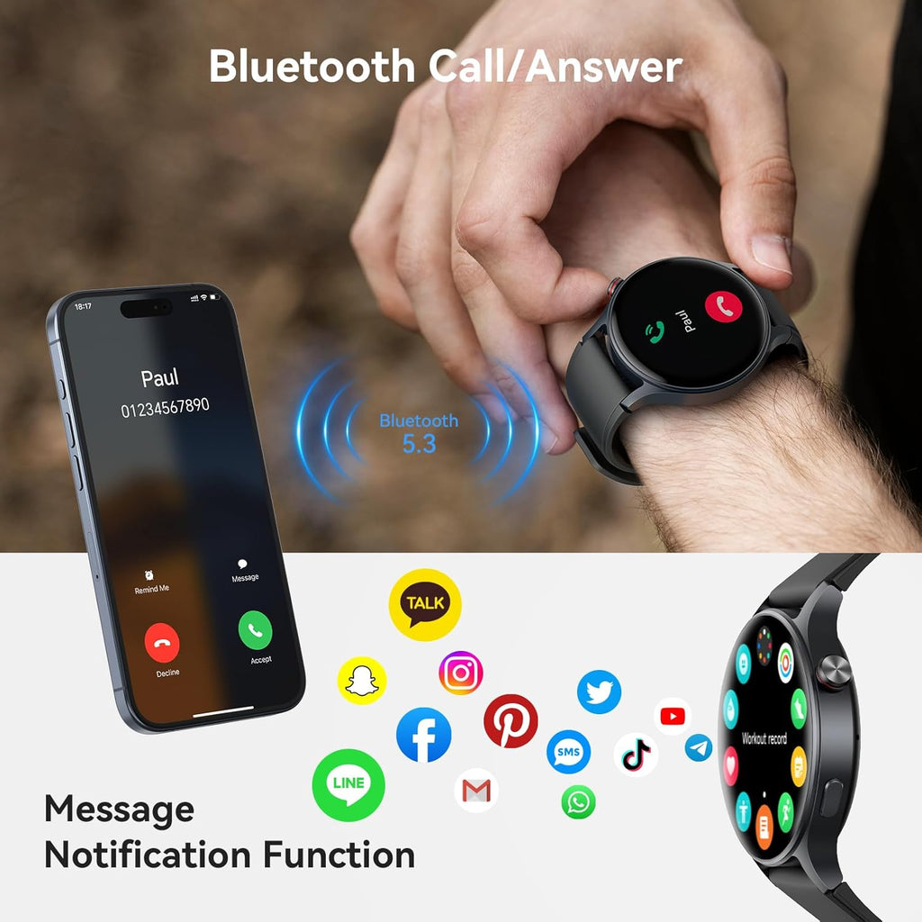 Reloj inteligente para hombres y mujeres, responder\/hacer llamadas...