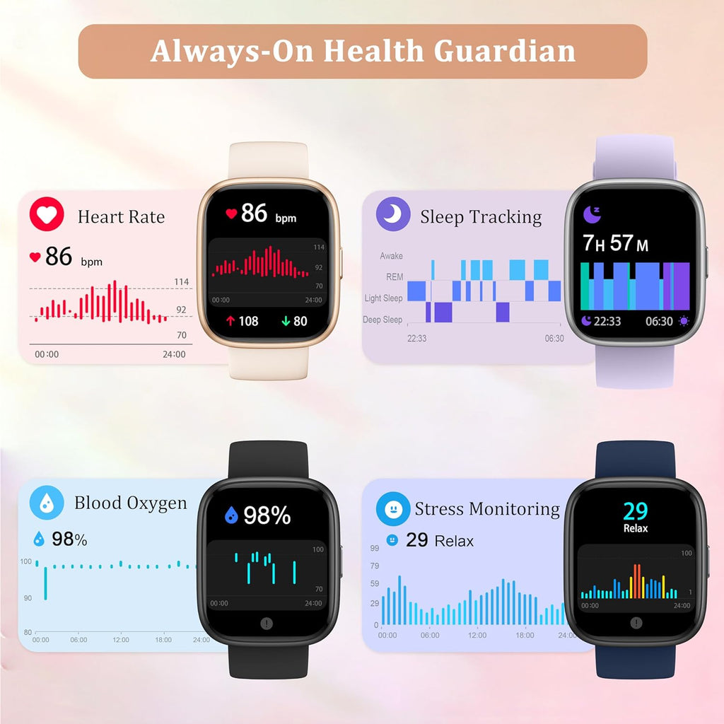 Reloj inteligente para mujeres y hombres, reloj inteligente actuali...