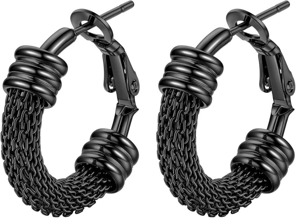 PROSTEEL 12\/16\/24\/32\/40 Pulgadas Aretes de Aro Gruesos para Muj...