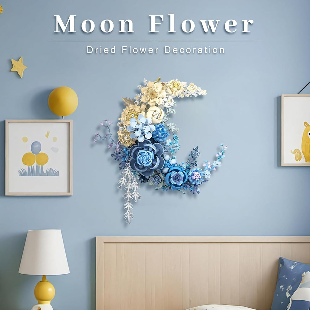 Lodikisbay Juego de construcción de flores de luna creciente, compa...