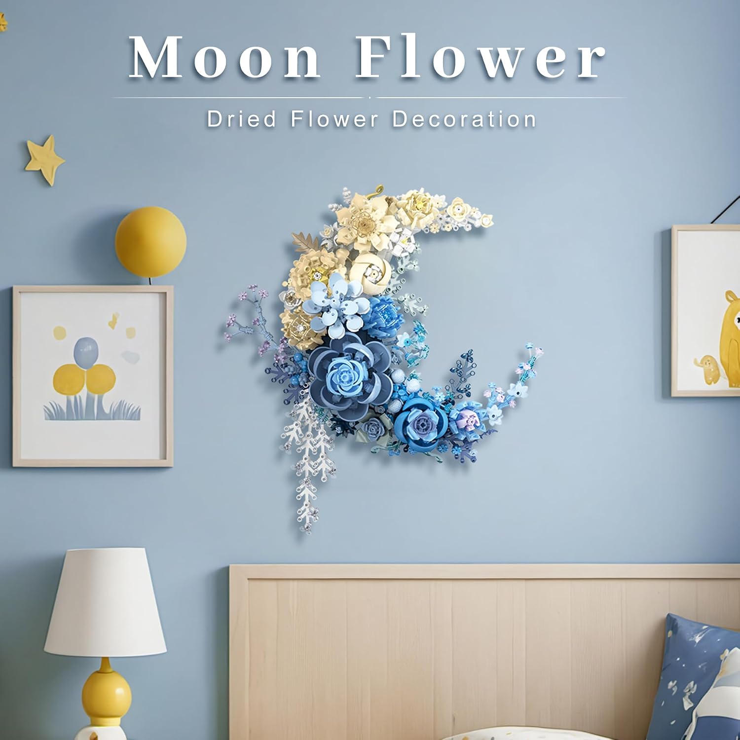 Lodikisbay Juego de construcción de flores de luna creciente, compa...