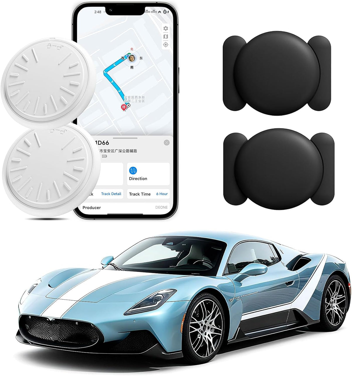 2 rastreadores GPS para vehículos, rastreador GPS para el trabajo d...