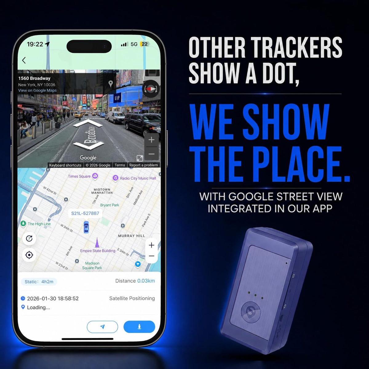 Rastreador GPS para vehículos sin suscripción, dispositivo magnétic...