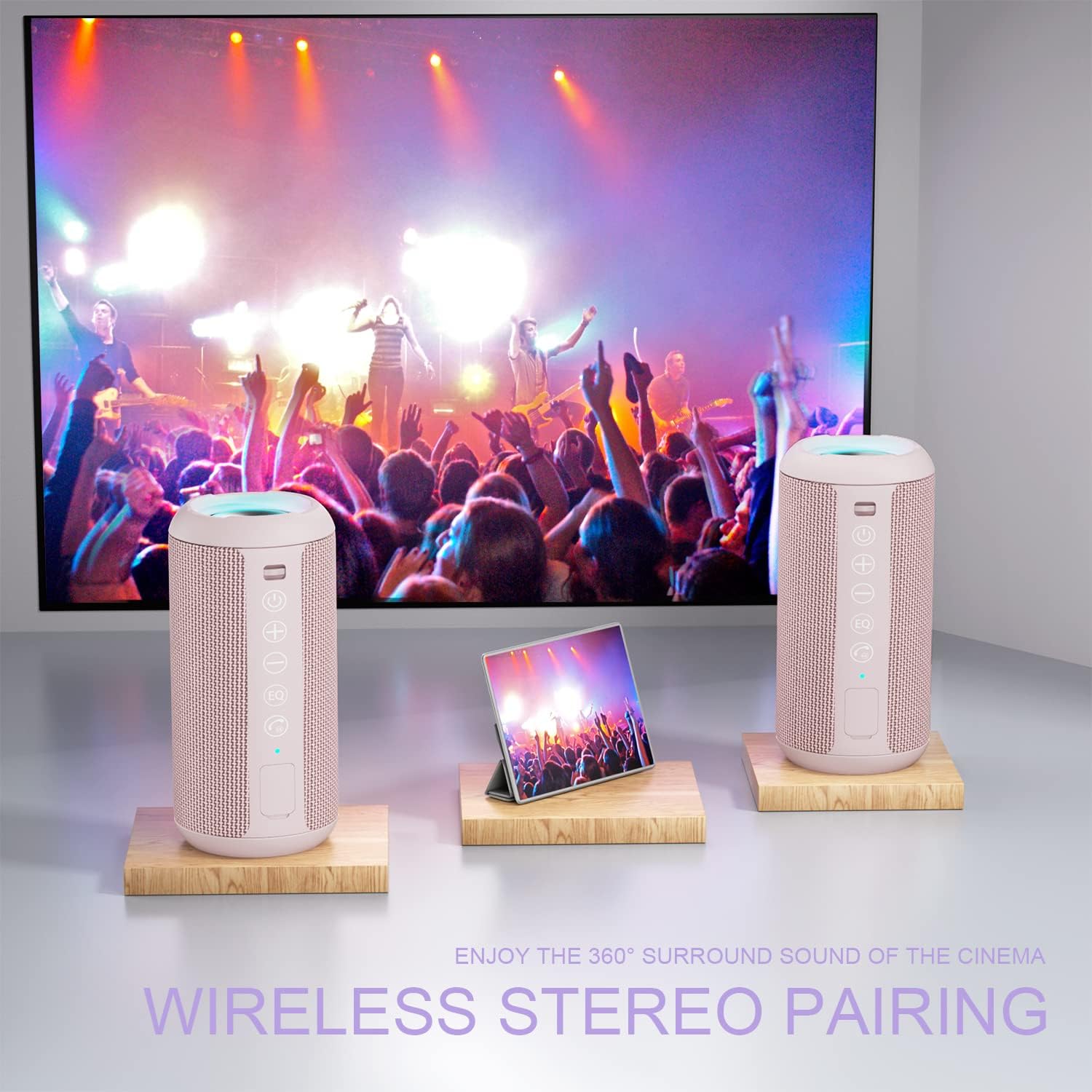 Ortizan - Parlante Bluetooth 5.3, inalámbrico, impermeable IPX7, so...