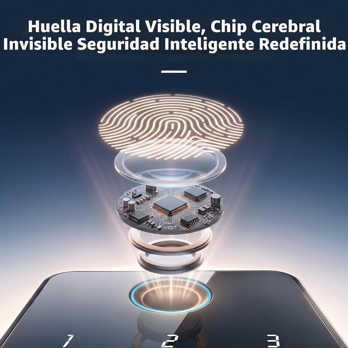 Cerradura de puerta de entrada sin llave, cerradura inteligente biq...
