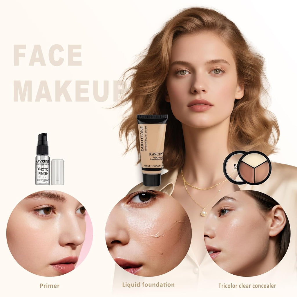 Juego de maquillaje para adolescentes, kit completo de maquillaje p...