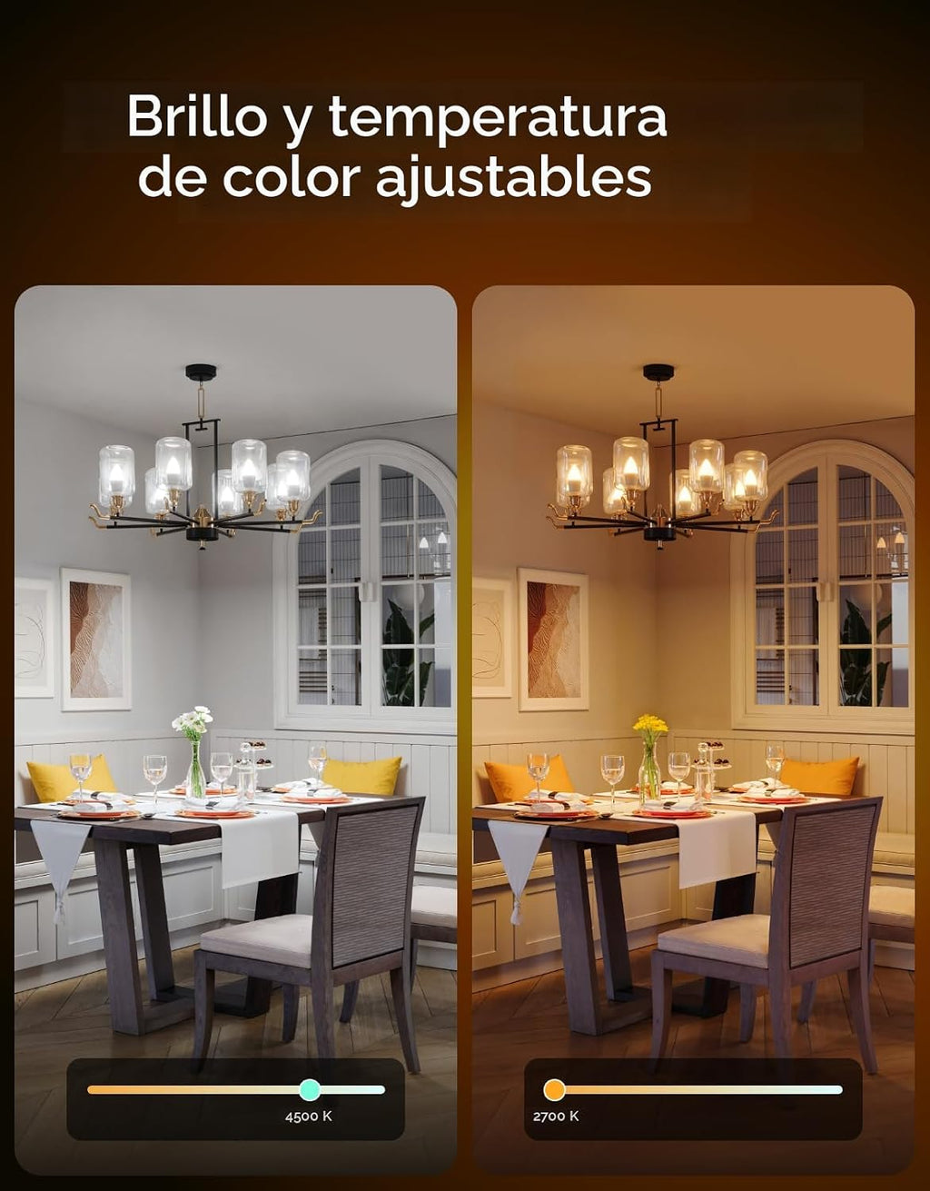 Govee Bombilla LED E12, bombillas inteligentes que funcionan con Ma...