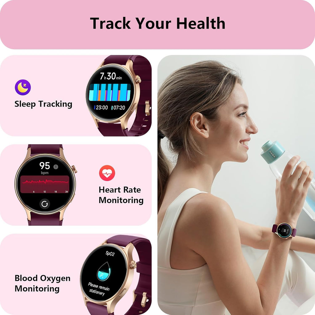 Reloj inteligente para mujeres, responder\/hacer llamadas, pantalla...