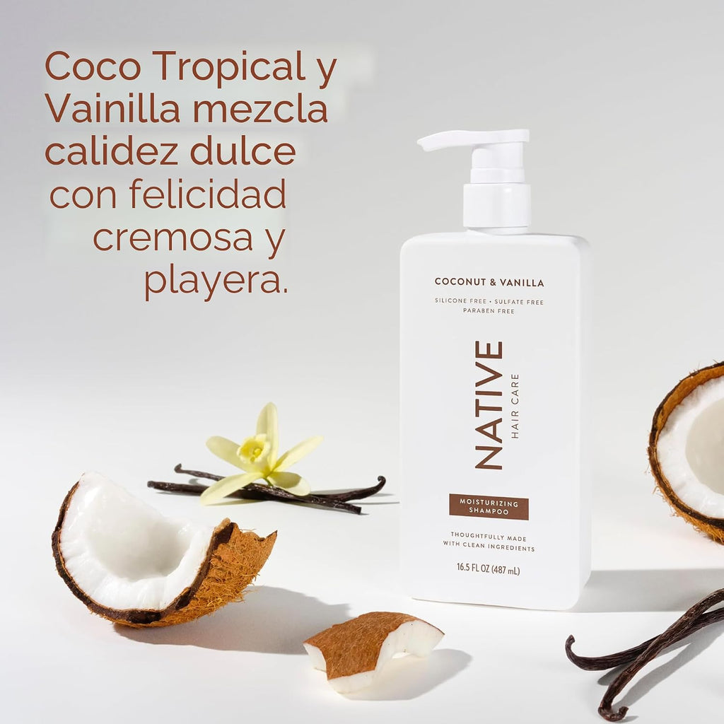 Native Champú y acondicionador de coco y vainilla contienen ingredi...