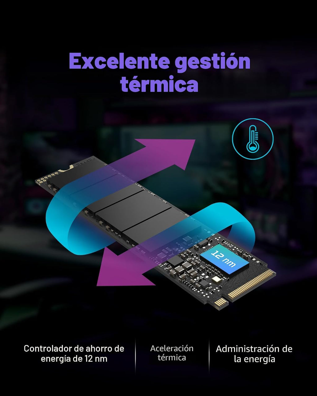 Acer Predator GM7 2TB SSD: M.2 2280 PCIe Gen 4 x4 NVMe 2.0, velocid...