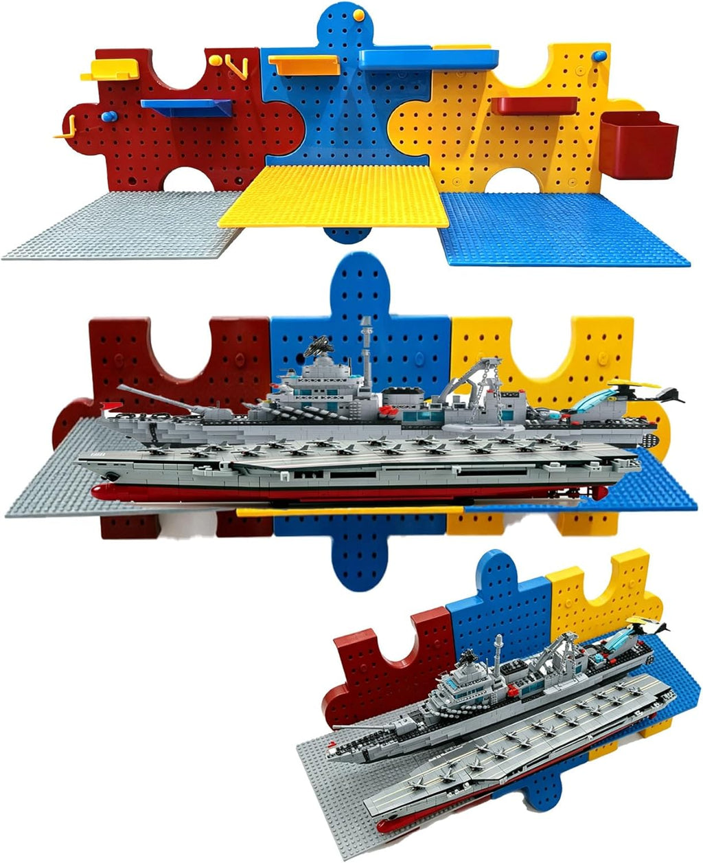 MELHKLL 3 juegos de estantes de exhibición Lego compatibles con lad...
