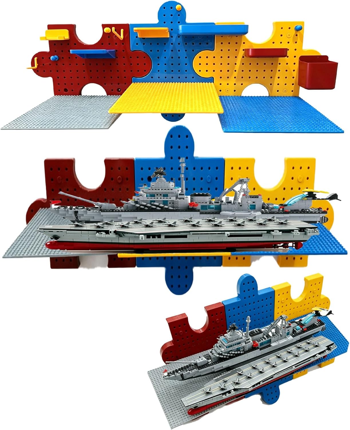 MELHKLL 3 juegos de estantes de exhibición Lego compatibles con lad...
