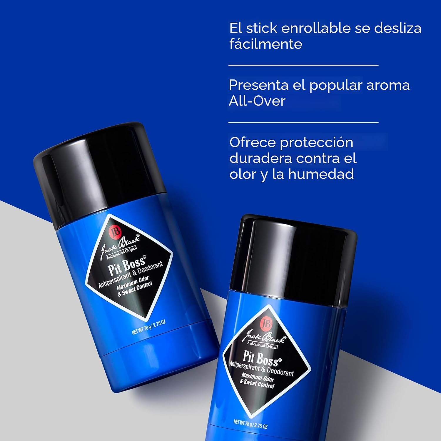 Desodorante y antitranspirante Jack Black Pit Boss para hombres - 2...