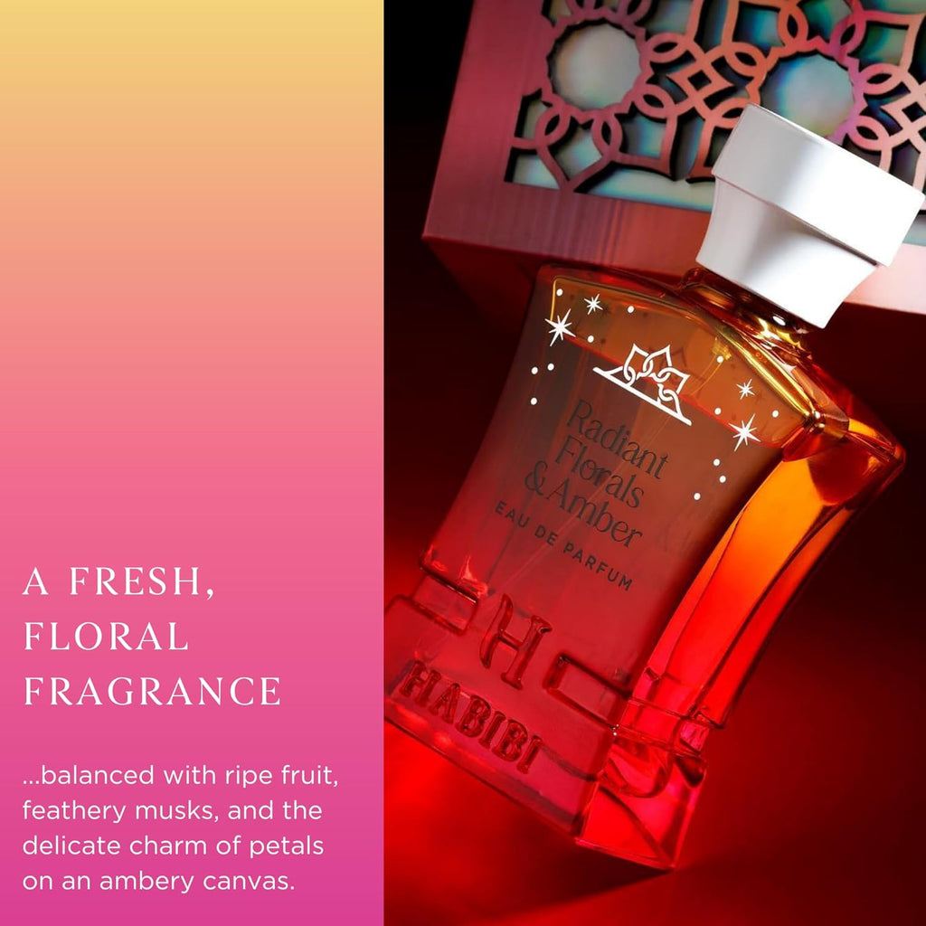 H HABIBI Perfume árabe de flores radiantes y almizcle ámbar para mu...