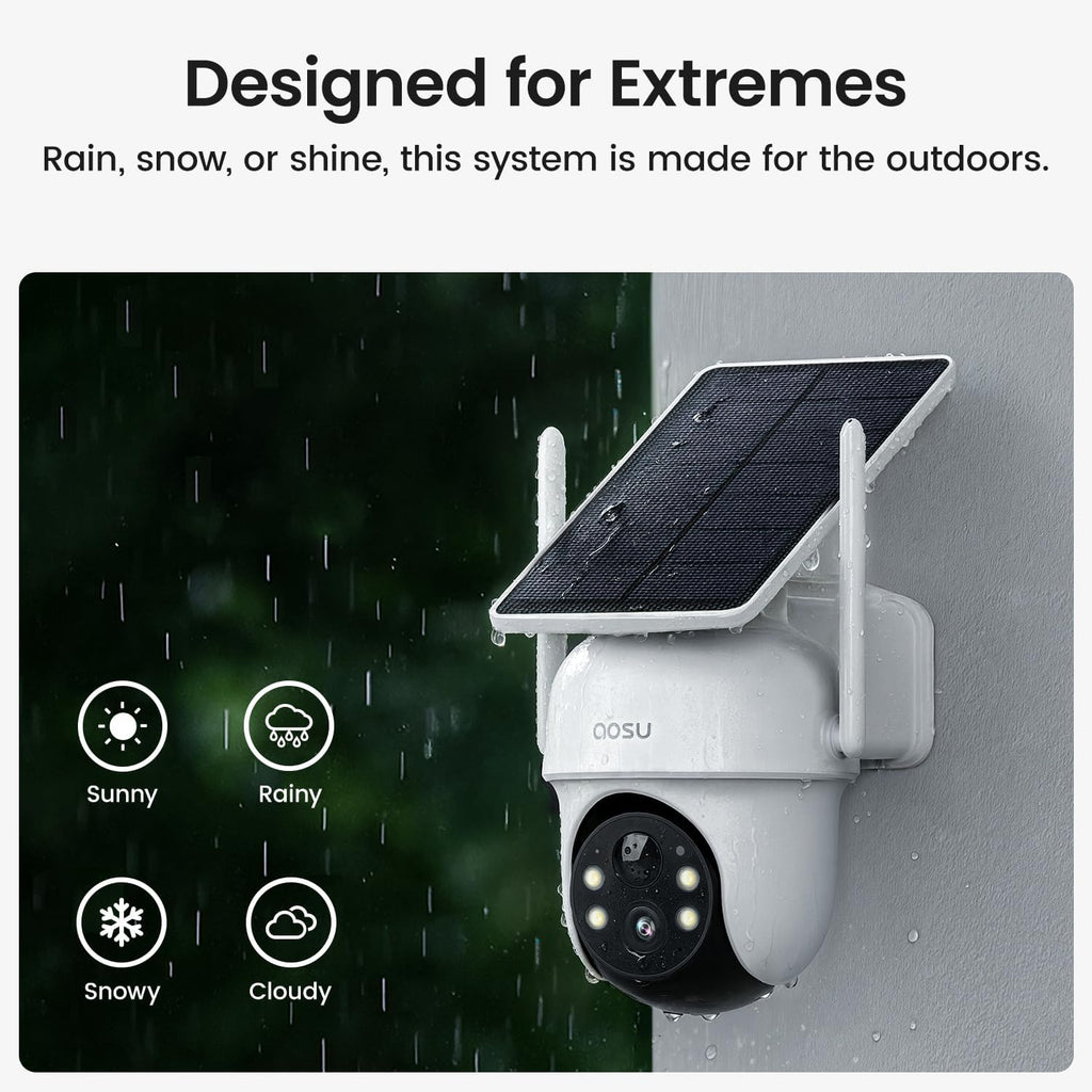 aosu Cámaras de seguridad inalámbricas para exteriores, kit de 6 cá...