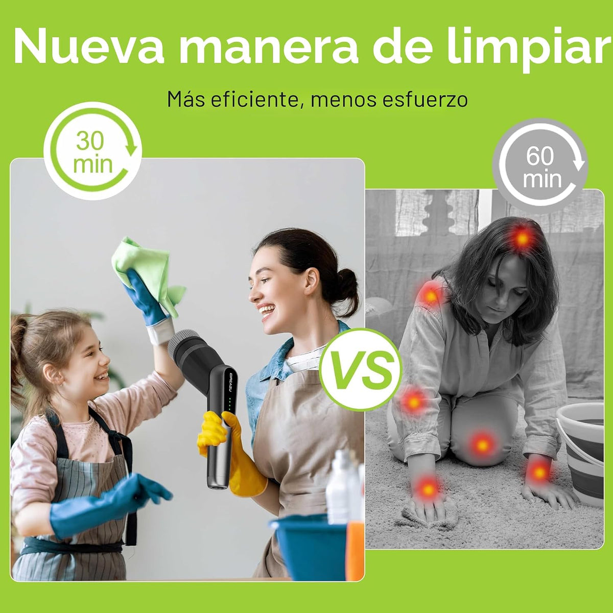 Dreazu Pro - Limpiador eléctrico giratorio 10 en 1 para baño | Cepi...
