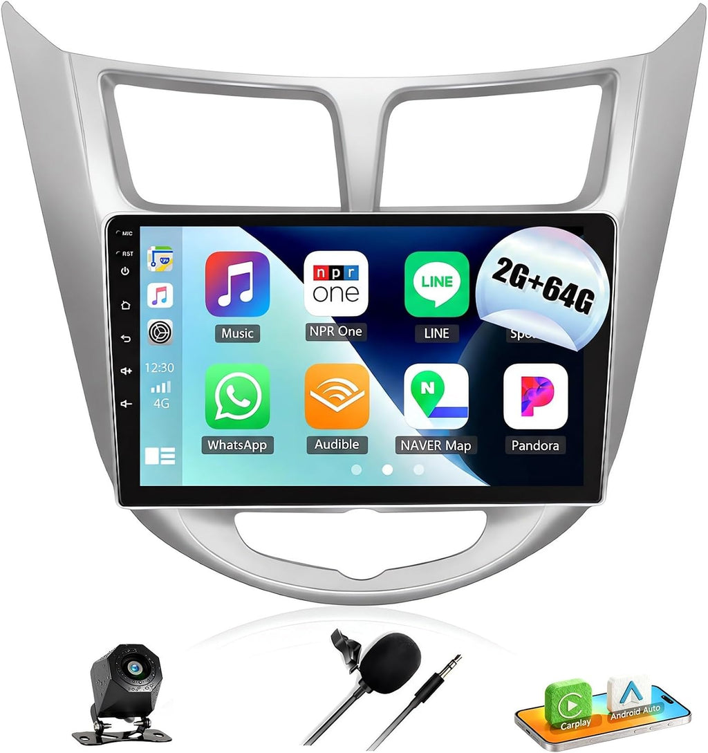 2G+64G Android 15 Car Stereo para Hyundai Accent 2012-2017 con Carp...