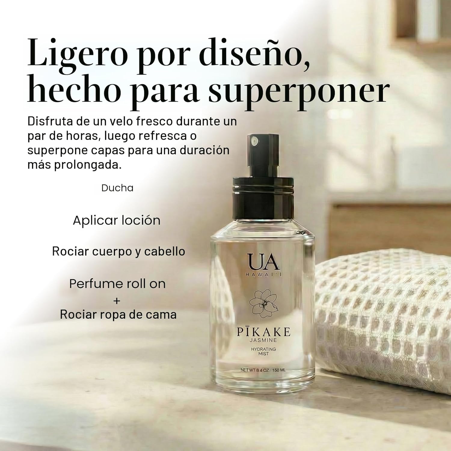 Pikake - Bruma corporal y capilar de Hawái, perfume para el cabello...