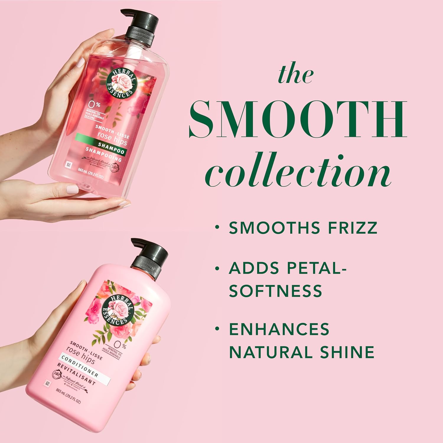 Herbal Essences Juego de champú y acondicionador, rosa mosqueta, co...
