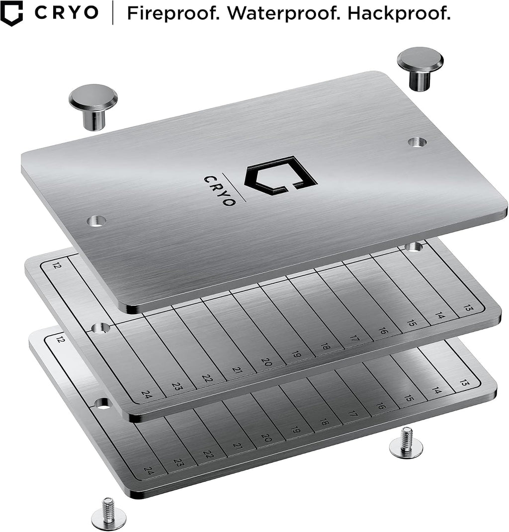CRYO Paquete de almacenamiento de semillas criptográficas, cartera...