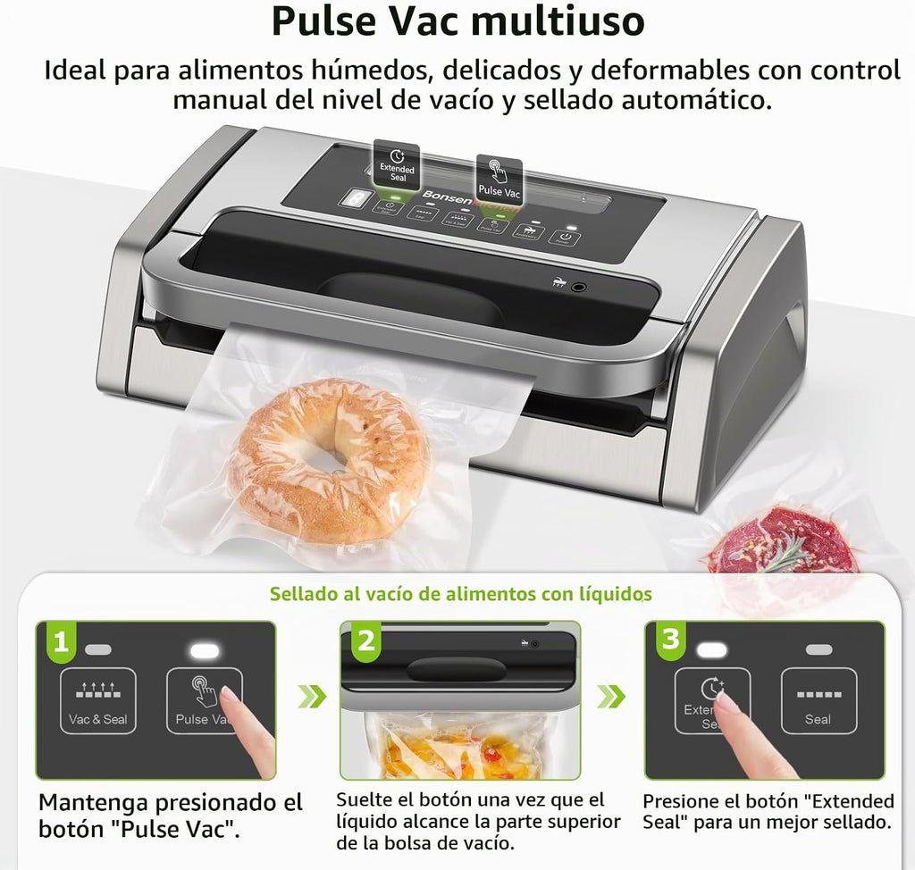 Bonsenkitchen - Máquina selladora al vacío con tecnología Globefish...