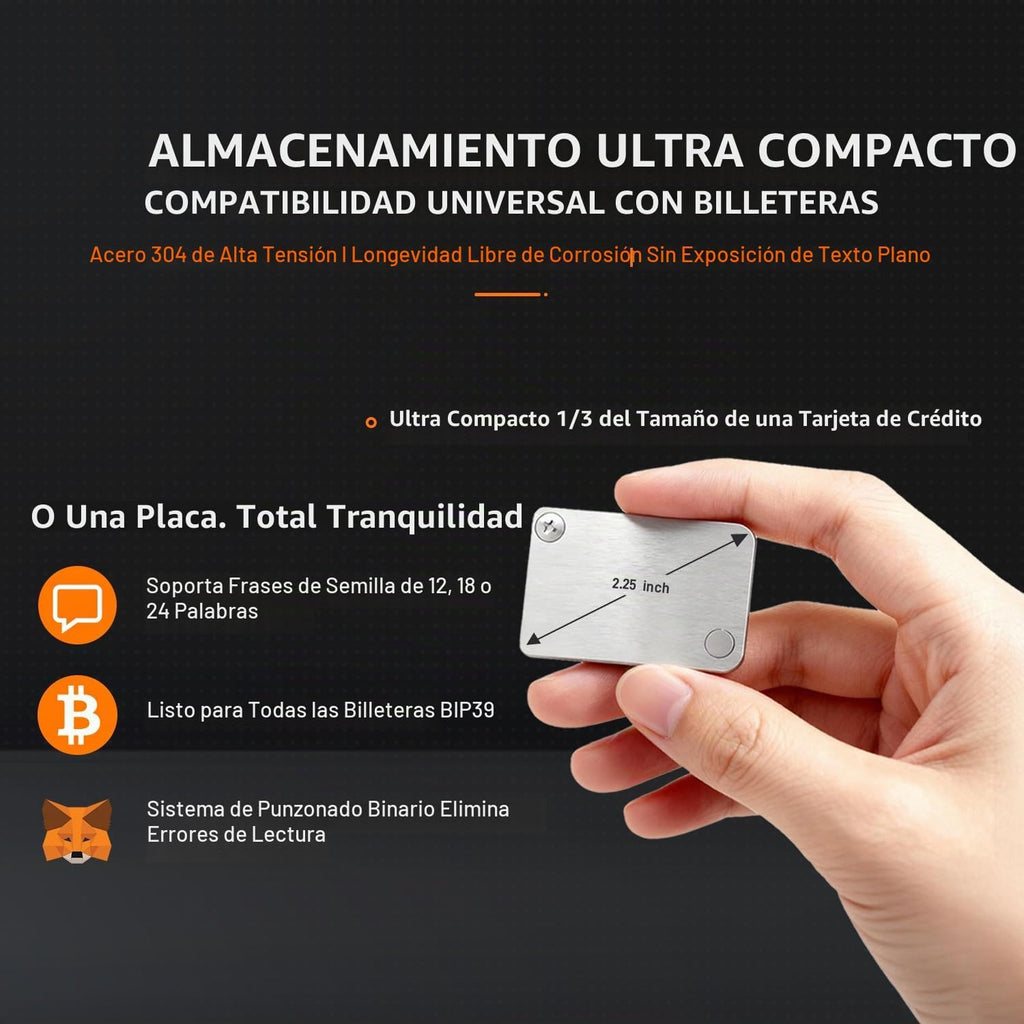 Satorilock Almacenamiento de semillas criptográficas, mini tableta...