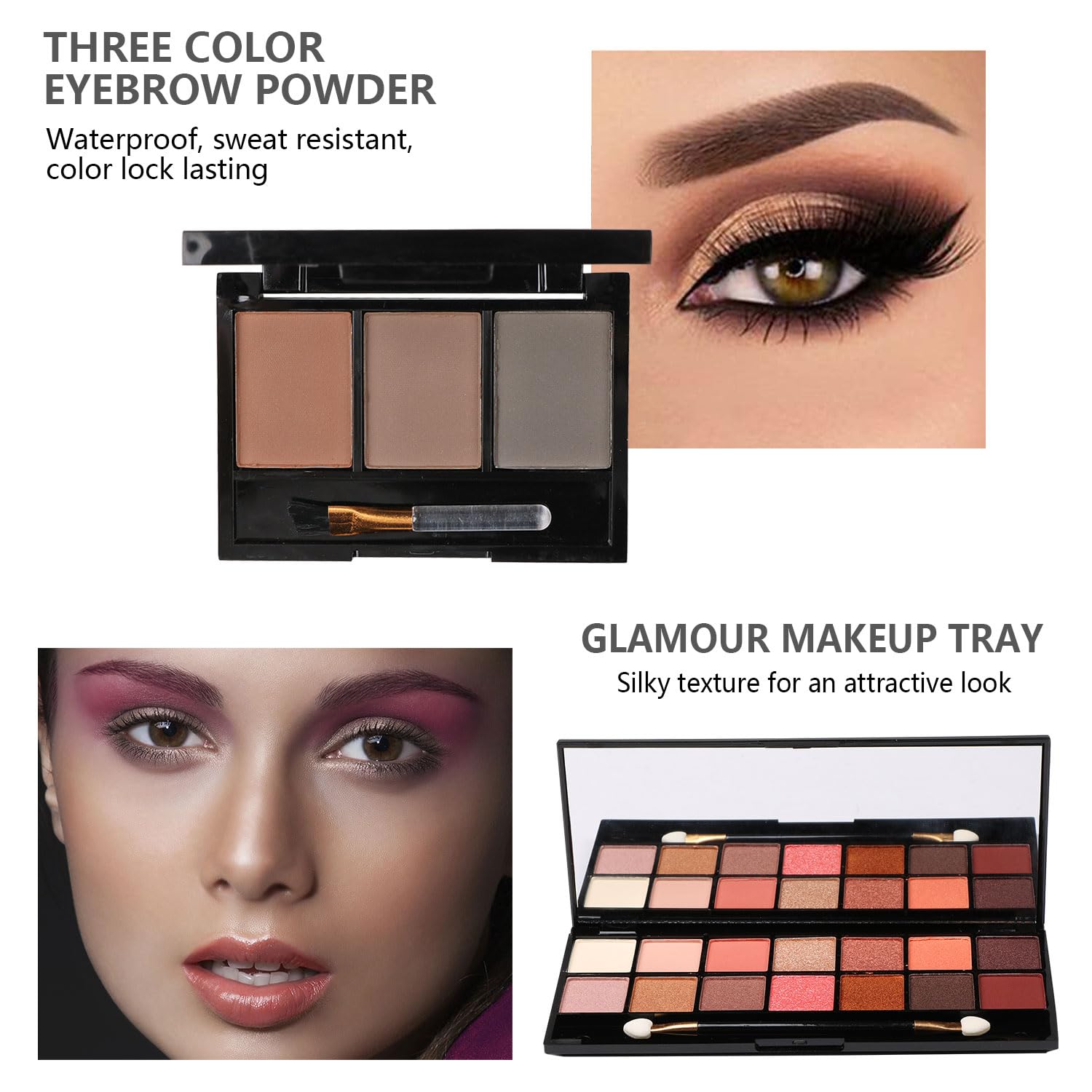 Set de maquillaje para niñas, kit de maquillaje arcoíris, cajas de...