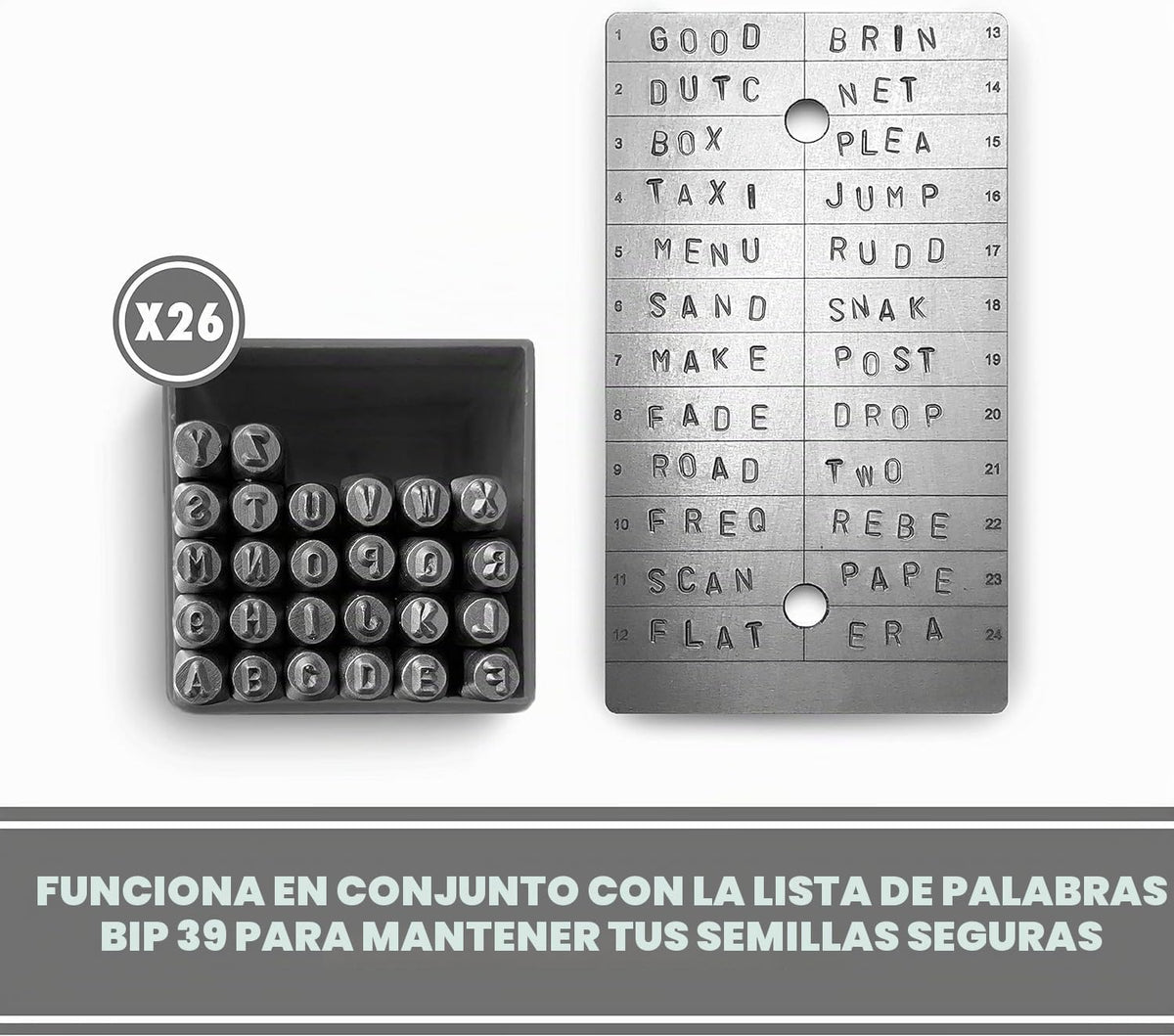 ColdTi - Placas de Titanio para Semillas de Bitcoin para Almacenami...