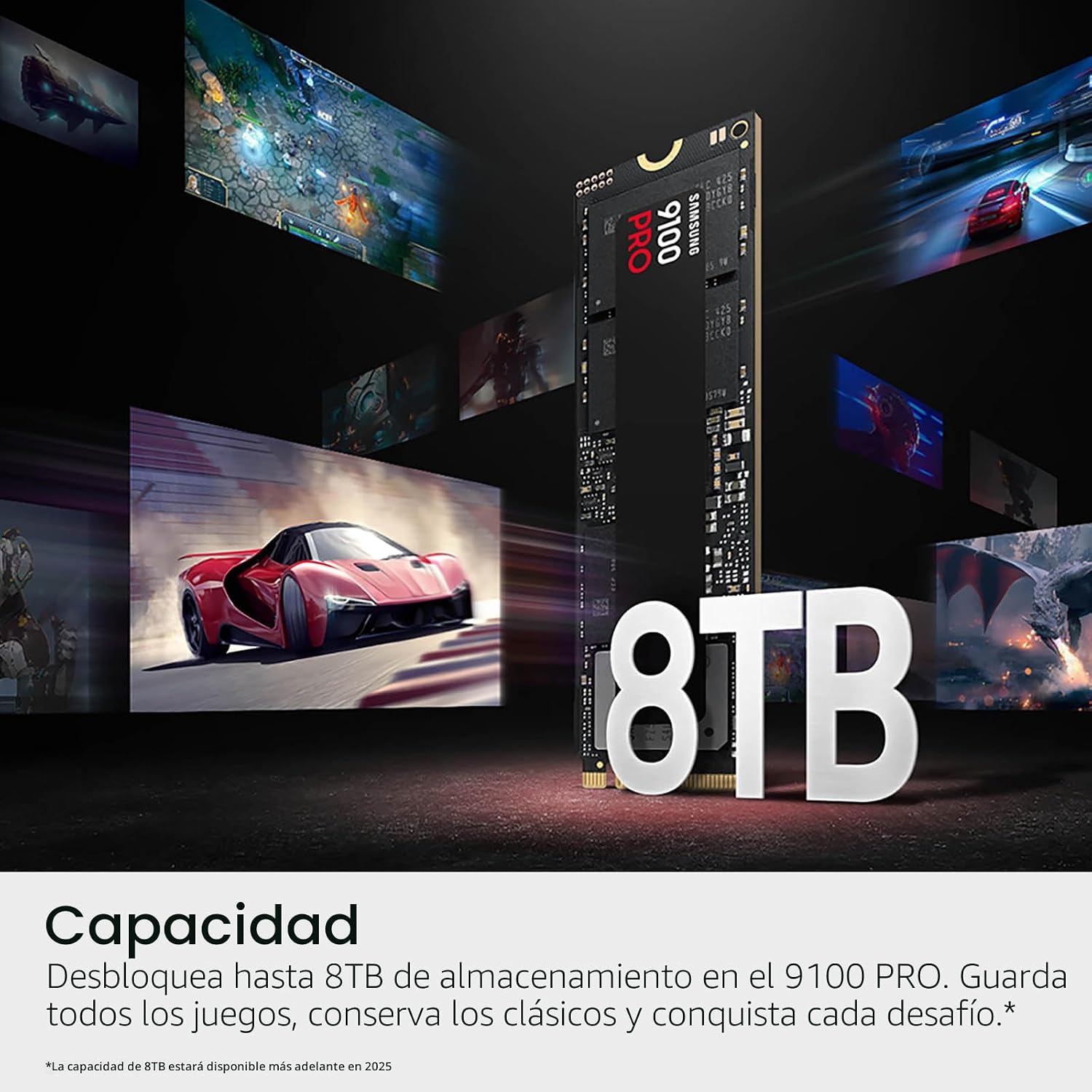 Samsung SSD 9100 PRO 1TB, PCIe 5.0x4 M.2 2280, velocidades de lectu...