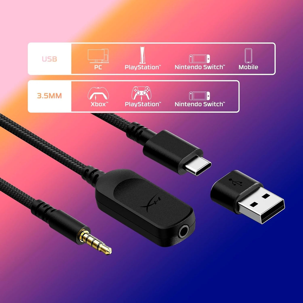 HyperX Cloud III - Auriculares con cable para juegos, bocinas en án...