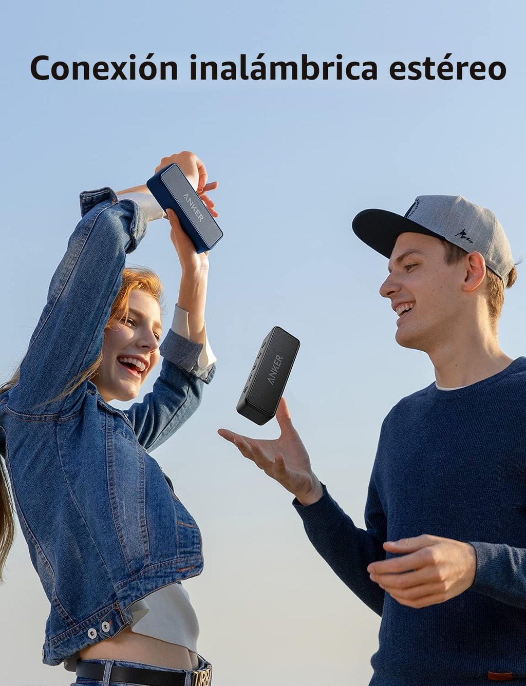 Anker Soundcore 2 - Altavoz Bluetooth portátil con sonido estéreo,...