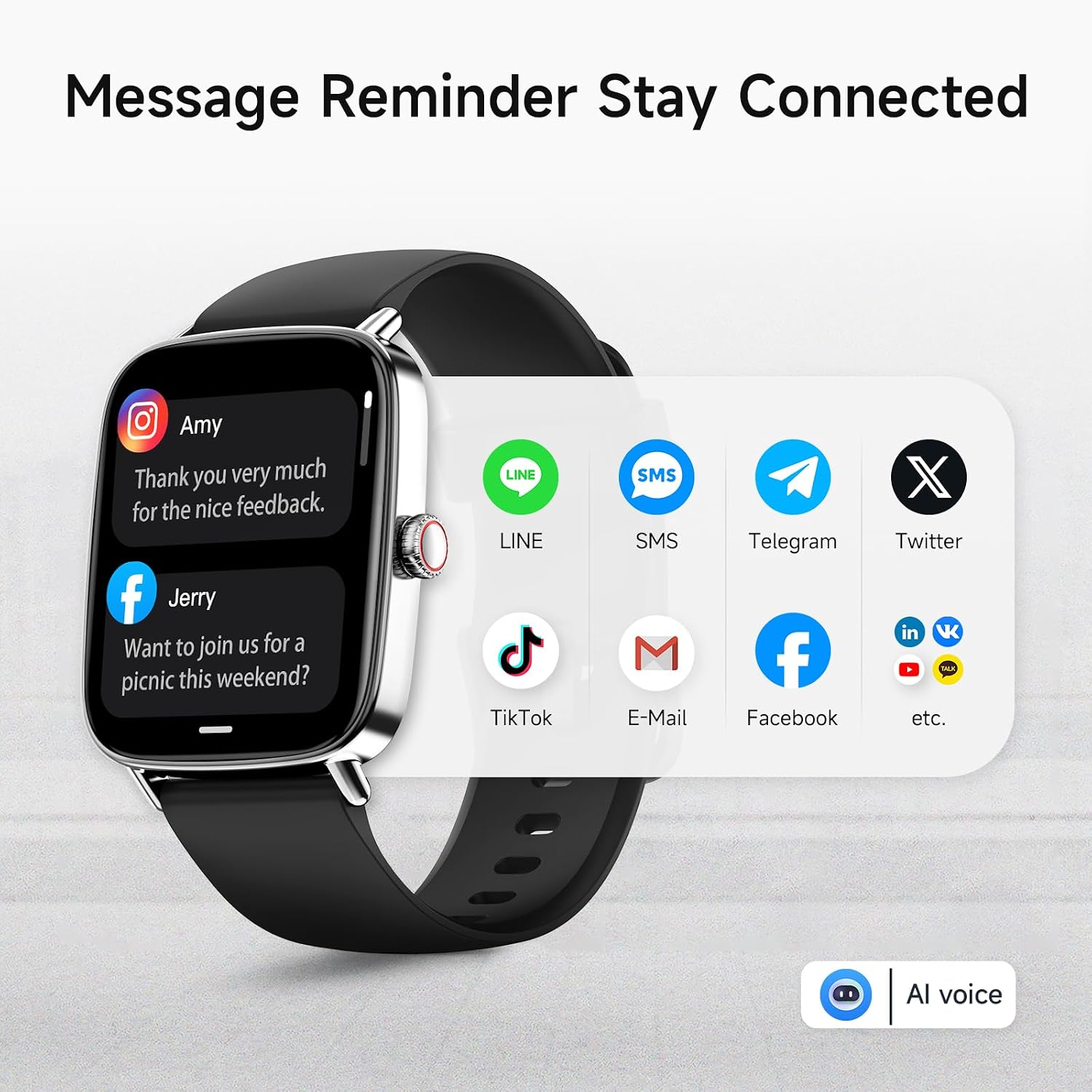 Reloj inteligente para hombres y mujeres, reloj inteligente HD de 1...