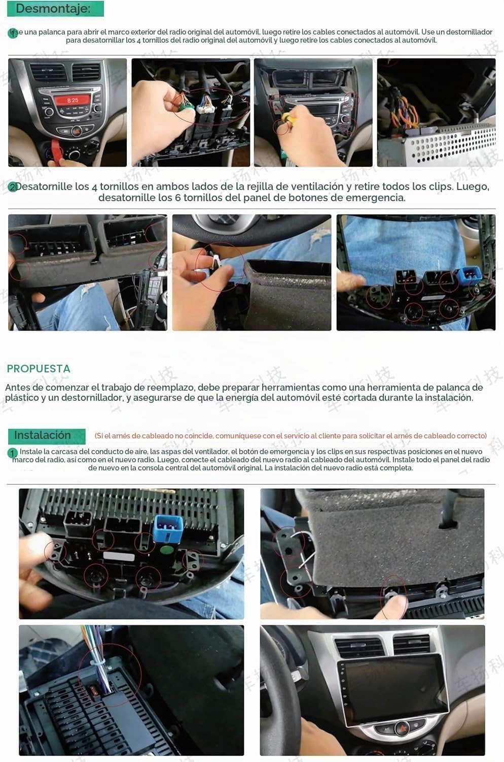 4G+128G Android 15 Car Stereo para Hyundai Accent 2012-2017 con Car...
