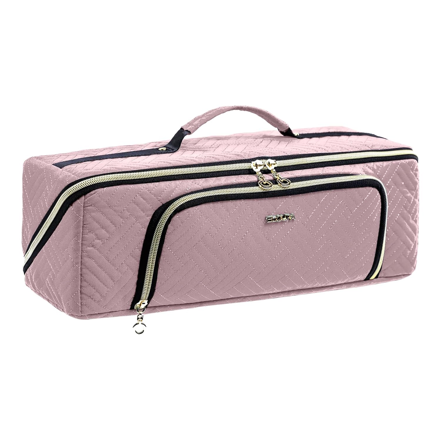 ELCUPA Bolsa de Viaje Grande para Herramientas de Cabello con Alfom...