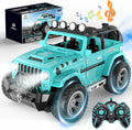 DEERC Coche de Control Remoto con Neblina y Música, Camión de Contr...