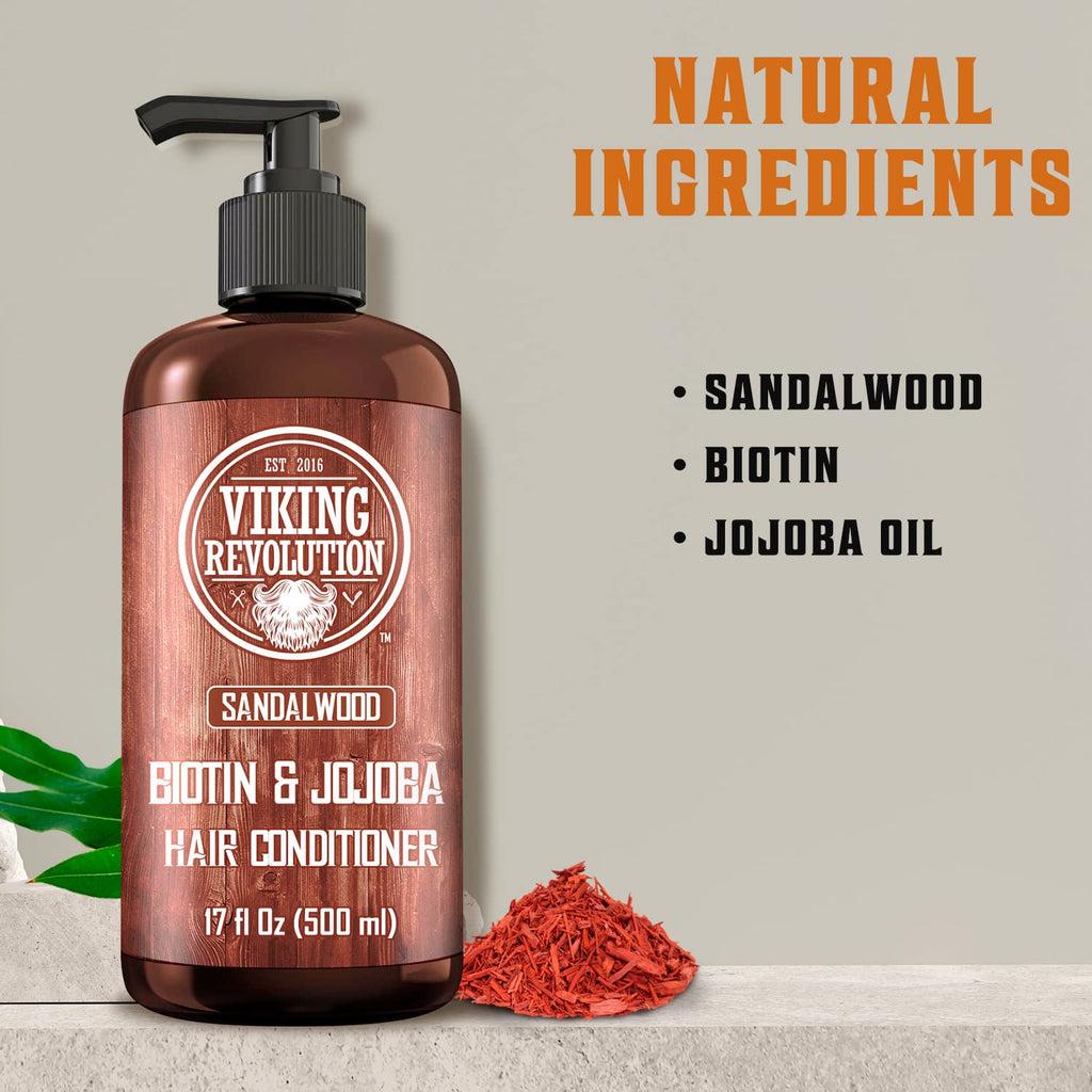Viking Revolution - Acondicionador de sándalo con biotina y aceite...