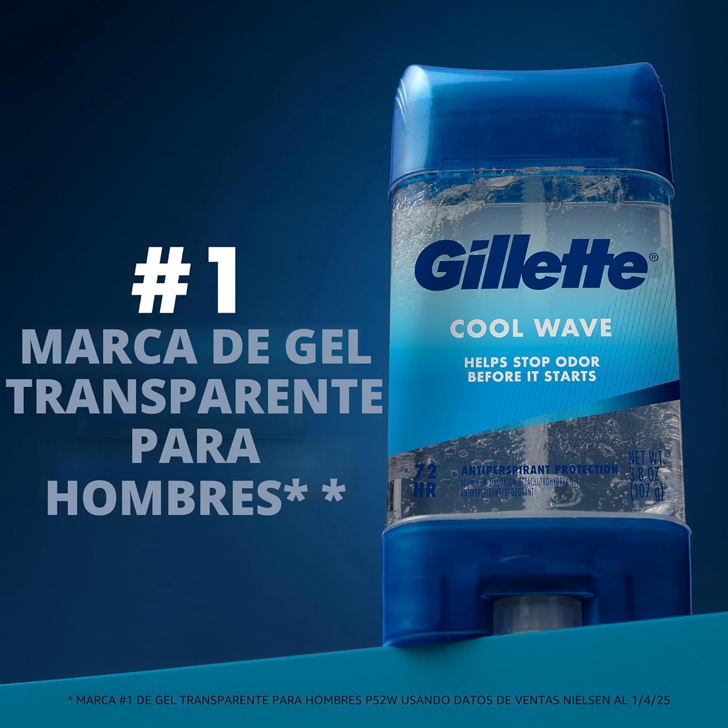 Gillette Antitranspirante y desodorante para hombres, resistencia c...