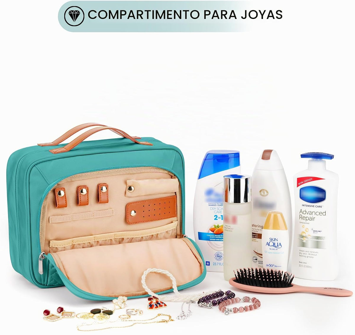 Neceser colgante de viaje para mujeres y hombres, con 6 fundas de b...