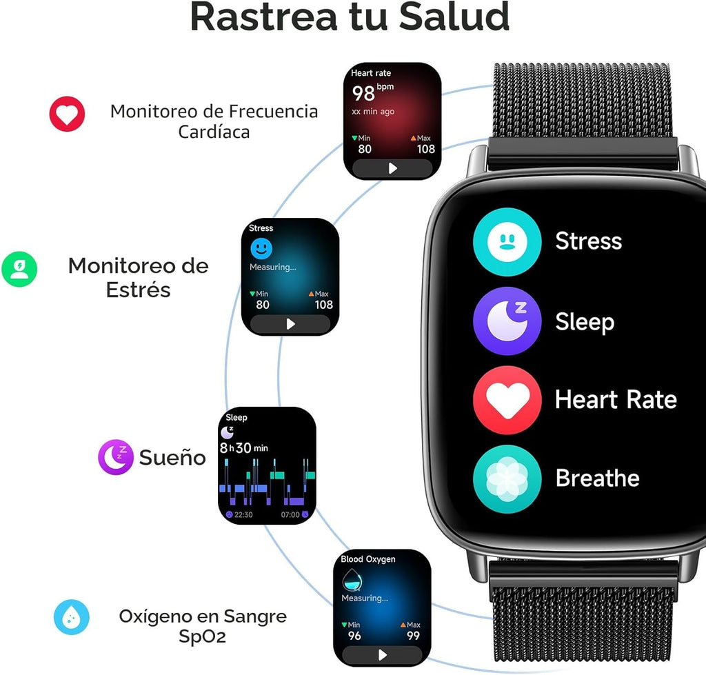 Reloj inteligente para mujeres, reloj inteligente HD de 1.85 pulgad...