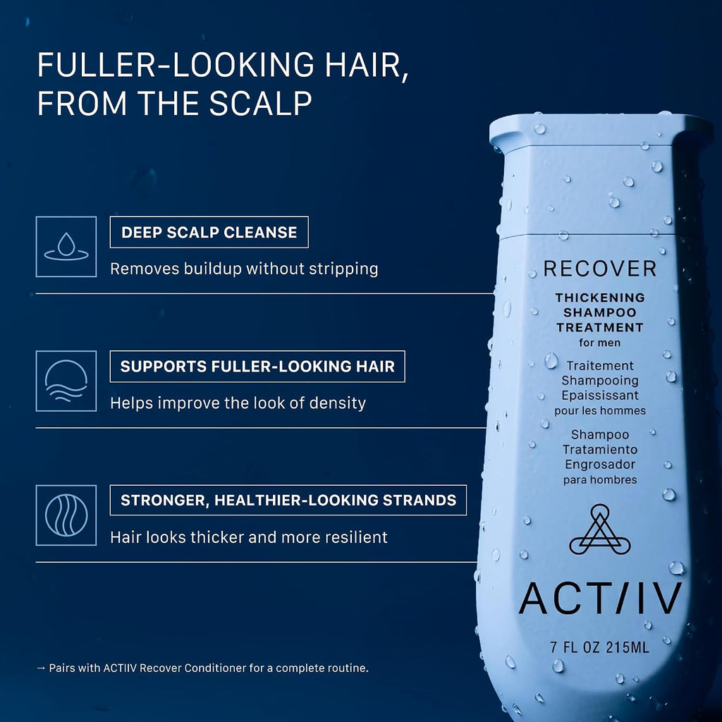 ACTIIV Recover - Tratamiento de champú engrosante para hombres | Ap...